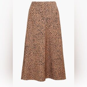 J. Crew Leopard Print Bias Slip Skirt